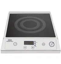 Nisbets Essentials Inductiekookplaat | 1 Kookpunt (Ø280) | 60°C/240°C | 2.7kW (230V) | Timer | 320x368x83(h)mm