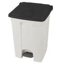 Probbax Pedaalemmer | Kunststof | Wit/Donkergrijs | 45L | Klapdeksel | Afvalscheiding | HACCP | 410x398x600(h)mm