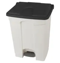 Probbax Pedaalemmer | Kunststof | Wit/Donkergrijs | 70L | Klapdeksel | Afvalscheiding | HACCP | 495x412x673(h)mm 