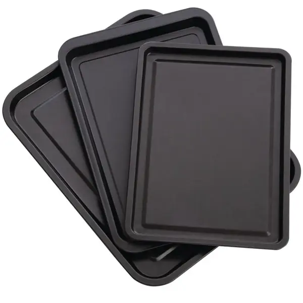 Bakplatenset | Staal (Antiaanbaklaag) | 3 Stuks