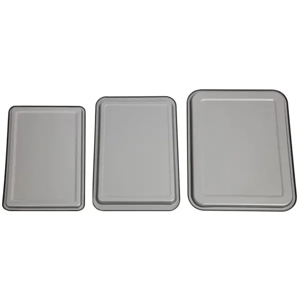 Bakplatenset | Staal (Antiaanbaklaag) | 3 Stuks
