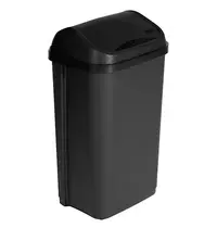 Probbax Afvalbak | Kunststof | Zwart | 50L | Tuimeldeksel | 385x290x660(h)mm