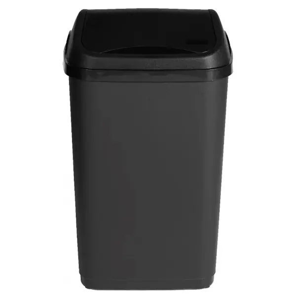 Afvalbak | Kunststof | Zwart | 50L | Tuimeldeksel | 385x290x660(h)mm