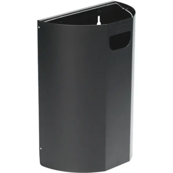 Wandafvalbak | Staal | Donkergrijs | 20L | Open | Incl. Wandbevestiging | 350x190x495(h)mm