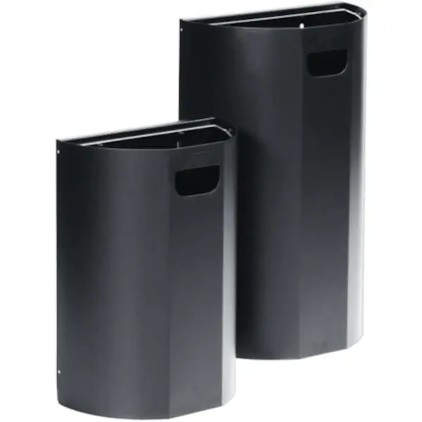 Wandafvalbak | Staal | Donkergrijs | 20L | Open | Incl. Wandbevestiging | 350x190x495(h)mm