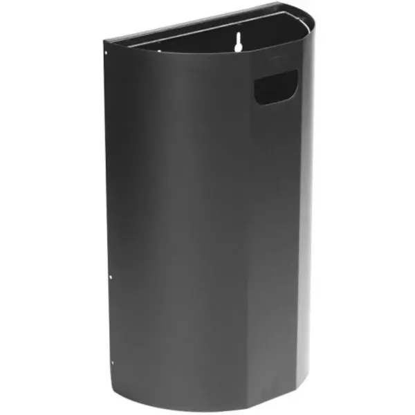 Wandafvalbak | Staal | Donkergrijs | 40L | Open | Incl. Wandbevestiging | 400x210x660(h)mm