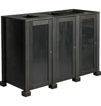 Probbax Afvalscheidingsstation | Zwart | 240L | Open | Afvalscheiding | 1270x545x870(h)mm 