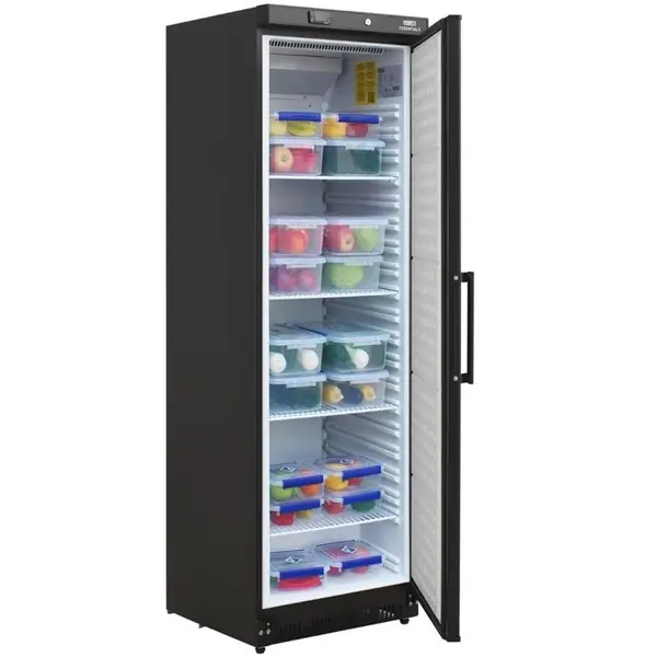 Koelkast | 400L | Zwart | +2°C/+8°C | Statisch + Ventilator | Wielen | 600x595x1855(h)mm