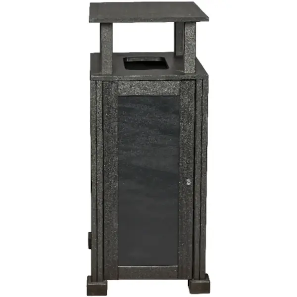 Afvalbak | Zwart | 80L | Open | 475x545x1090(h)mm