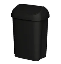 Probbax Afvalbak | Kunststof | Zwart | 10L | Tuimeldeksel | 250x190x385(h)mm