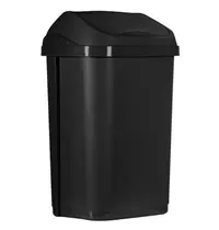 Probbax Afvalbak | Kunststof | Zwart | 25L | Tuimeldeksel | 335x255x535(h)mm