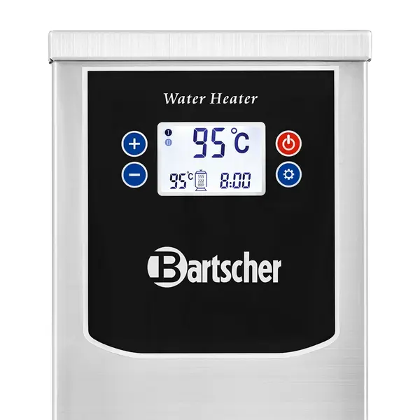 Heetwaterdispenser | RVS/Zwart | 14L | 20°C/95°C | 2.5kW (230V) | Wateraansluiting | Timer | Dubbelwandig | Lekbak | 190x430x690(h)mm