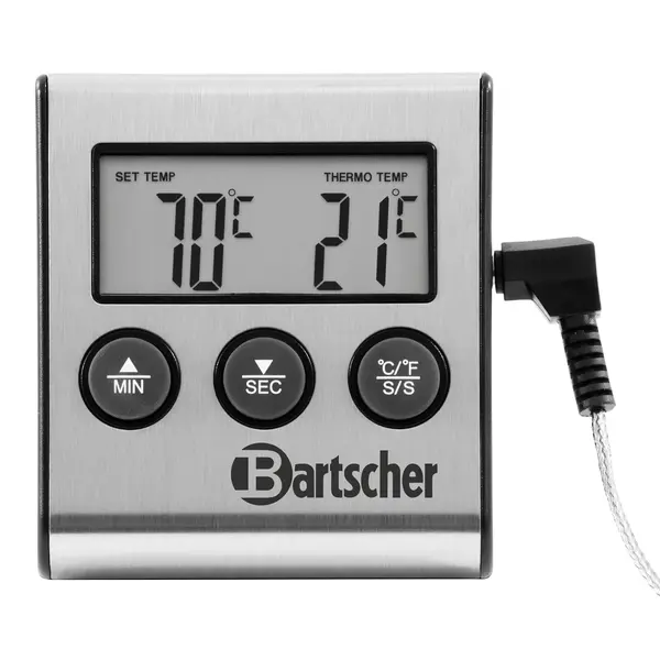 Braadthermometer | Digitaal | Sonde (Kabel 1.2m) | 0°C/+250°C | Timer | 65x72x23(h)mm