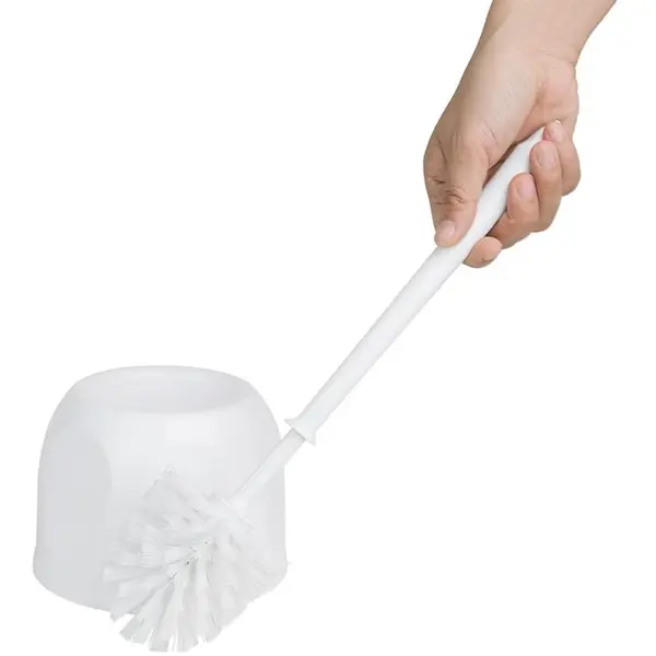 Toiletborstelhouder | Kunststof | Wit | Incl. Borstel | Vrijstaand | Ø149x366(h)mm