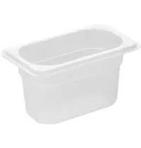 Nisbets Essentials GN-Bak | Polypropyleen | 1/9 GN | Hoogte 100mm | 176x108x100(h)mm