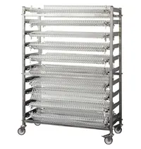 ElanGrill Spit-/Grilltrolley | ElanGrill BETA Kippengrills | RVS | 10 Niveaus | Wielen | 1180x500x1630(h)mm