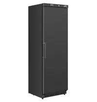Nisbets Essentials Koelkast | Energiezuinig | 400L | Zwart | 0°C/+8°C | Statisch + Ventilator | Wielen | 600x635x1855(h)mm