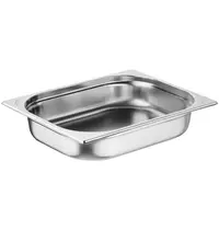 Nisbets Essentials GN-Bakken | RVS | 1/2 GN | Hoogte 65mm | 3 Stuks | 325x265x65(h)mm