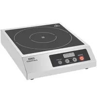 Nisbets Essentials Inductiekookplaat | 1 Kookpunt (Ø280) | 60°C/240°C | 3kW (230V) | Timer | 310x388x90(h)mm