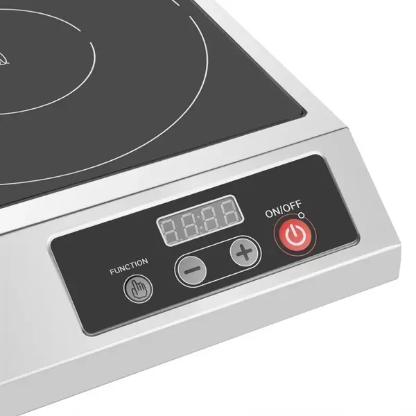 Inductiekookplaat | 1 Kookpunt (Ø280) | 60°C/240°C | 3kW (230V) | Timer | 310x388x90(h)mm