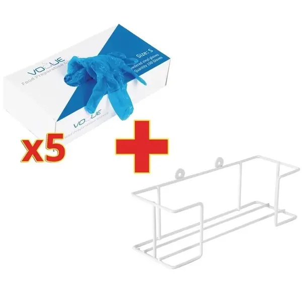 Handschoenen | Kunststof | Blauw | Gepoederd | Incl. Dispenser | 500 Stuks