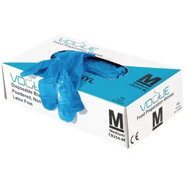 Handschoenen | Kunststof | Blauw | Gepoederd | Incl. Dispenser | 500 Stuks