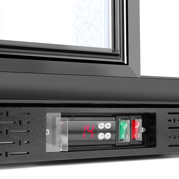 Barkoelkast | 198L | Zwart | +2°C/+10°C | Statisch + Ventilator | Schuifdeuren | 900x520x865(h)mm