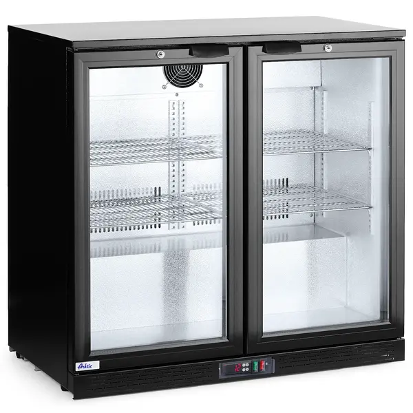 Barkoelkast | 198L | Zwart | +2°C/+10°C | Statisch + Ventilator | Draaideuren | 900x530x865(h)mm