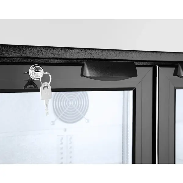 Barkoelkast | 198L | Zwart | +2°C/+10°C | Statisch + Ventilator | Draaideuren | 900x530x865(h)mm