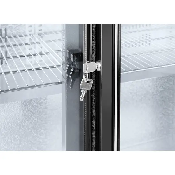 Barkoelkast | 308L | Zwart | +2°C/+10°C | Statisch + Ventilator | Schuifdeuren | 1350x520x865(h)mm