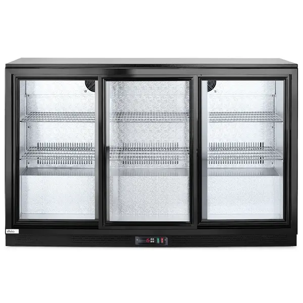 Barkoelkast | 308L | Zwart | +2°C/+10°C | Statisch + Ventilator | Schuifdeuren | 1350x520x865(h)mm