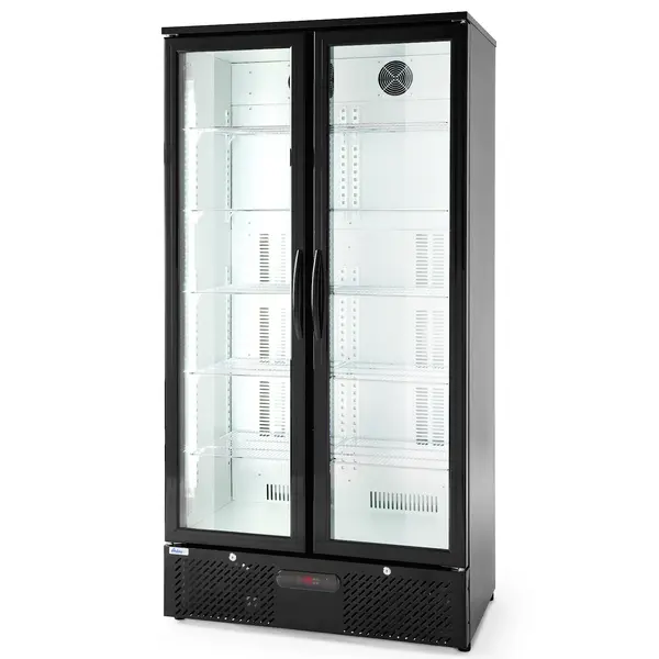 Drankenkoeling | 477L | Zwart | +2°C/+10°C | Statisch + Ventilator | Draaideuren | 900x530x1820(h)mm