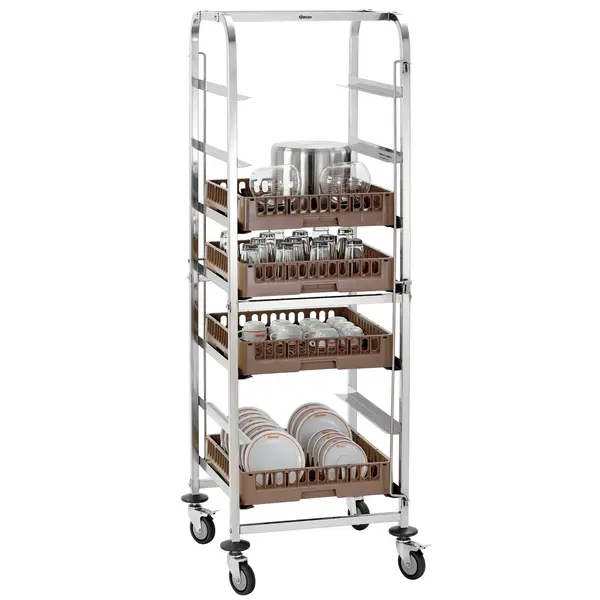 Vaatwaskorvenwagen | RVS | 7 Etages (500x500) | Wielen (Geremd) | 565x555x1750(h)mm