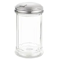 Olympia Suikerstrooier | RVS/Glas| 0.34L | Gat/Klepje | Ø70x140(h)mm