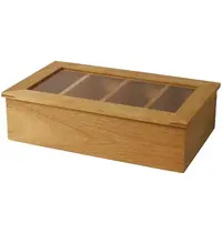 Olympia Theedoos | Hout | 4 Compartimenten | 335x200x90(h)mm