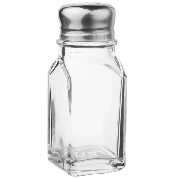 Peper-/Zoutstrooiers | Glas/RVS | 0.06L | 12 Stuks | Ø40x100(h)mm