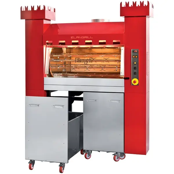Kippengrill | TORRE | Hout | 12 Spitten | 72 Kippen | 1600x1100x1255(h)mm