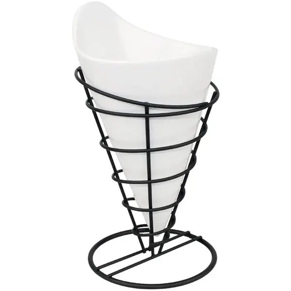 Frietzakhouder | Metaal | Zwart | Per Stuk | Ø115x175(h)mm