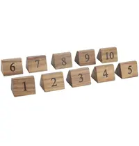 Olympia Tafelnummers | Hout | 1 t/m 10 | 10 Stuks | 35x35x55(h)mm 