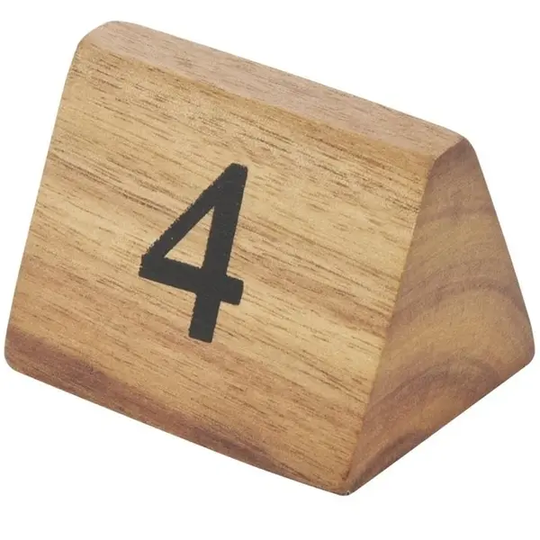 Tafelnummers | Hout | 1 t/m 10 | 10 Stuks | 35x35x55(h)mm