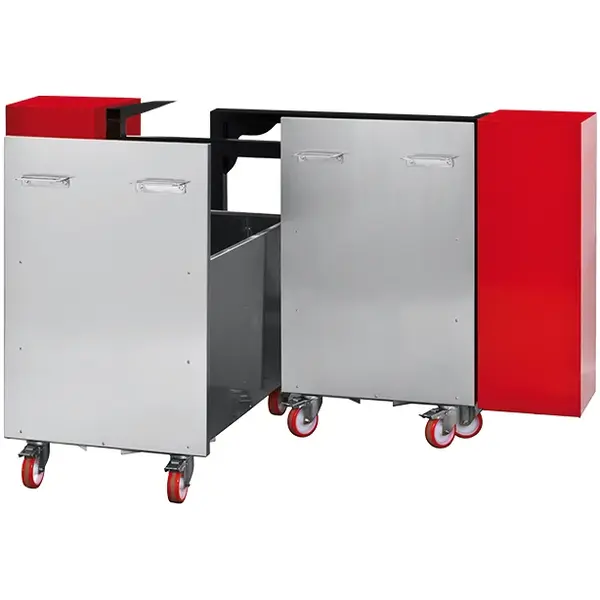 Houtlade | ElanGrill TORRE Kippengrills | RVS | Wielen