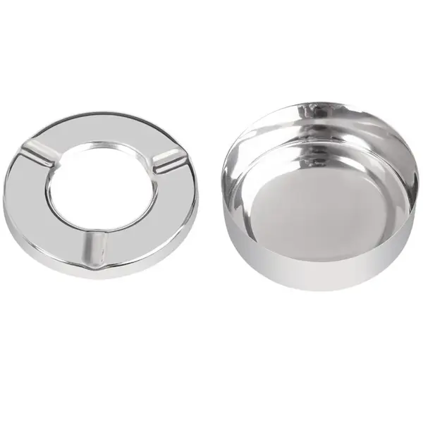 Terras Asbakken | RVS | 6 Stuks | Ø90x35(h)mm