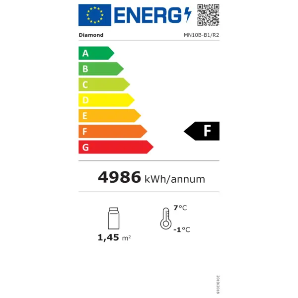 Wandkoeling | MANDY | Div. Kleuren | +4°C/+6°C | Geforceerd | 4 Schappen | 1.07kW | 1000x750x1290(h)mm