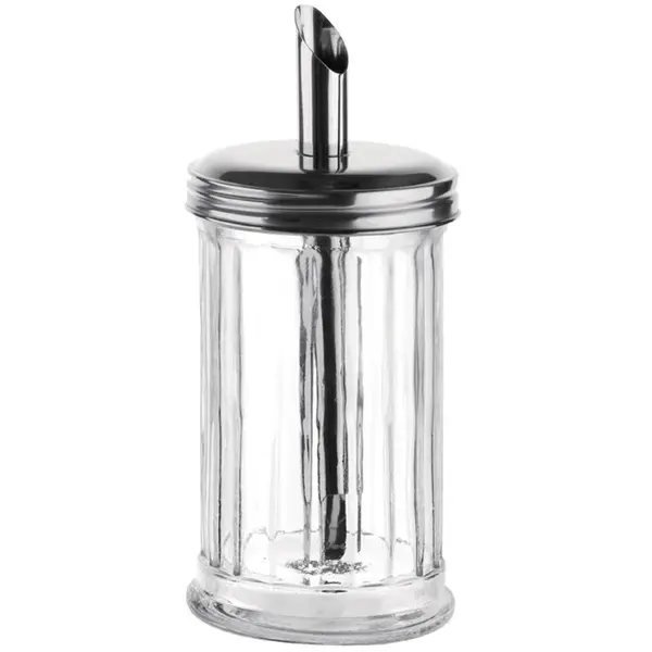 Suikerstrooier | RVS/Glas | Ø75x175(h)mm