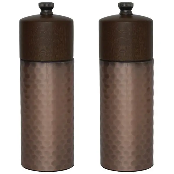 Peper-/Zoutmolenset | Koper/Hout | 2 Stuks | 150(h)mm