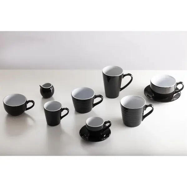 Mokken | CAFÉ | Keramiek | Zwart | 34cl | 12 Stuks | 160x125x117(h)mm