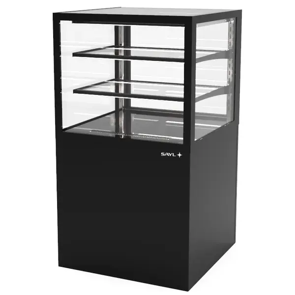Koelvitrine | INTEGRA | Zwart | +2°C/+6°C | Geforceerd | 3 Niveaus | Vochtigheid Instelbaar | Wielen (Geremd) | 600x600x1100(h)mm