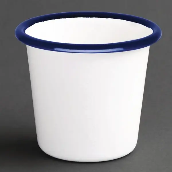 Sauspotjes | Geëmailleerd Staal | Wit/Blauw | 11.4cl | 6 Stuks | Ø65x60(h)mm