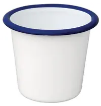 Olympia Sauspotjes | Geëmailleerd Staal | Wit/Blauw | 11.4cl | 6 Stuks | Ø65x60(h)mm