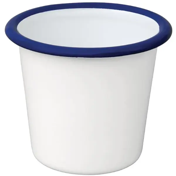 Sauspotjes | Geëmailleerd Staal | Wit/Blauw | 11.4cl | 6 Stuks | Ø65x60(h)mm